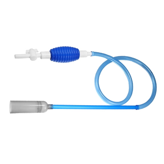 Unique Bargains 1 Pcs Fish Tank Cleaning Tool Python Aquarium Sand Gravel Cleaner Blue 66.9" Long