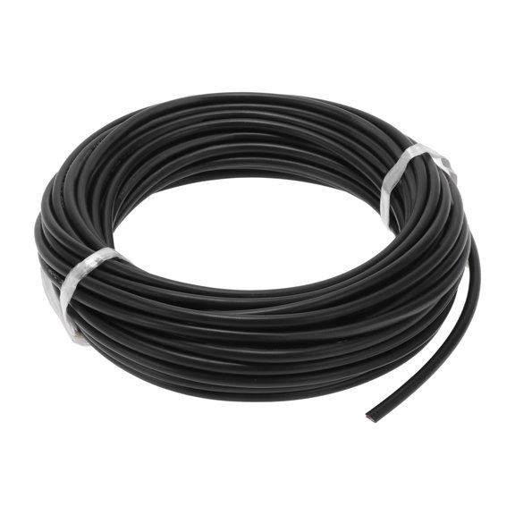 Unique Bargains 1 Pcs Ground Wire Fully Insulated& Soft Touch Jacket Power Wire 15m Black TC 18AWG 2 Conductor
