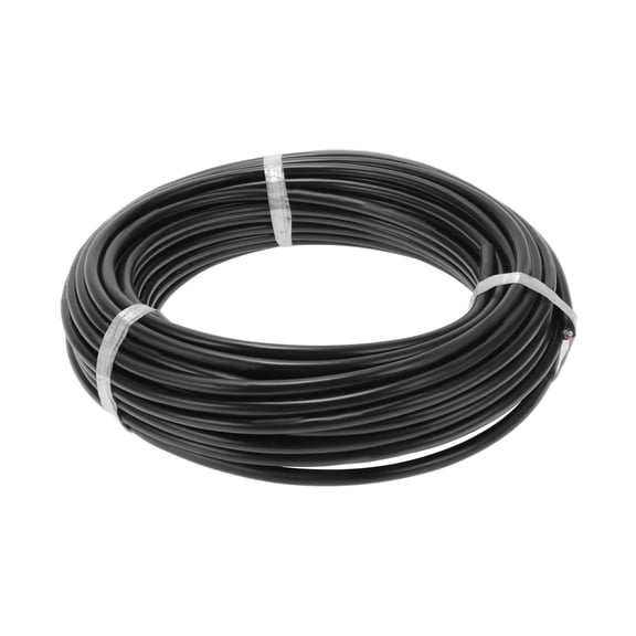 Unique Bargains 1 Pcs Ground Wire Fully Insulated& Soft Touch Jacket Power Wire 20m Black TC 16AWG 4 Conductor