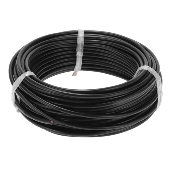 Unique Bargains 1 Pcs Ground Wire Fully Insulated& Soft Touch Jacket Power Wire 30m Black TC 16AWG 2 Conductor