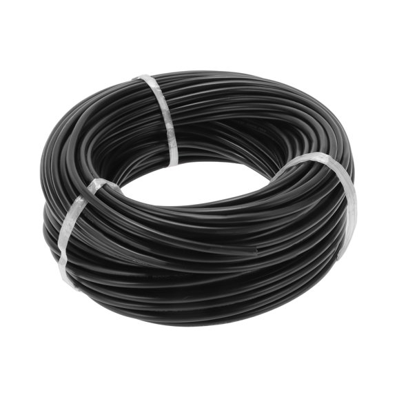 Unique Bargains 1 Pcs Ground Wire Fully Insulated& Soft Touch Jacket Power Wire 45m Black TC 16AWG 2 Conductor
