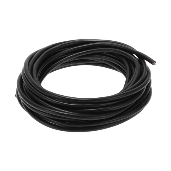 Unique Bargains 1 Pcs Ground Wire Fully Insulated& Soft Touch Jacket Power Wire 7.6m Black TC 18AWG 4 Conductor