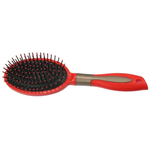 Unique Bargains 1 Pcs Hair Brush Detangling Brush for Women and Men Hair Brush for Straight Curly Plastic Red