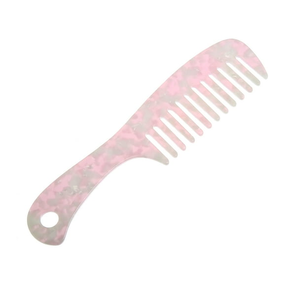 Unique Bargains 1 Pcs Hair Comb Wide Tooth Anti-Static for Wet and Dry Hair Curly Hair Pink