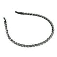 thumbnail image 1 of Unique Bargains 1 Pcs Hairband for Women Rhinestone Hair Hoop Headband Gray 0.24 Inch Wide, 1 of 7