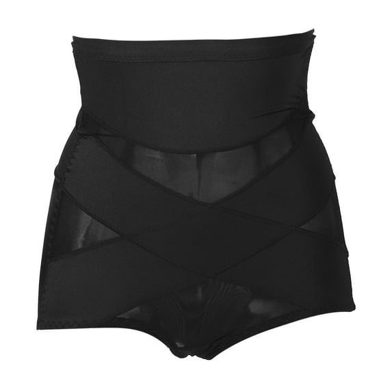 Unique Bargains 1 Pcs High Waist Women Slimming Body Shaping Tummy Control Shapewear Control Panties Underwear Black M