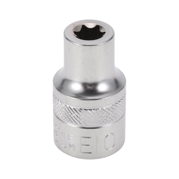Unique Bargains 1 Pcs Impact Socket Durable Hardware Tool 38mm Silver Tone High Carbon Steel 6 Point 10mm for Car Motorcycle Dirtbike Repair 1/2 Inch Drive