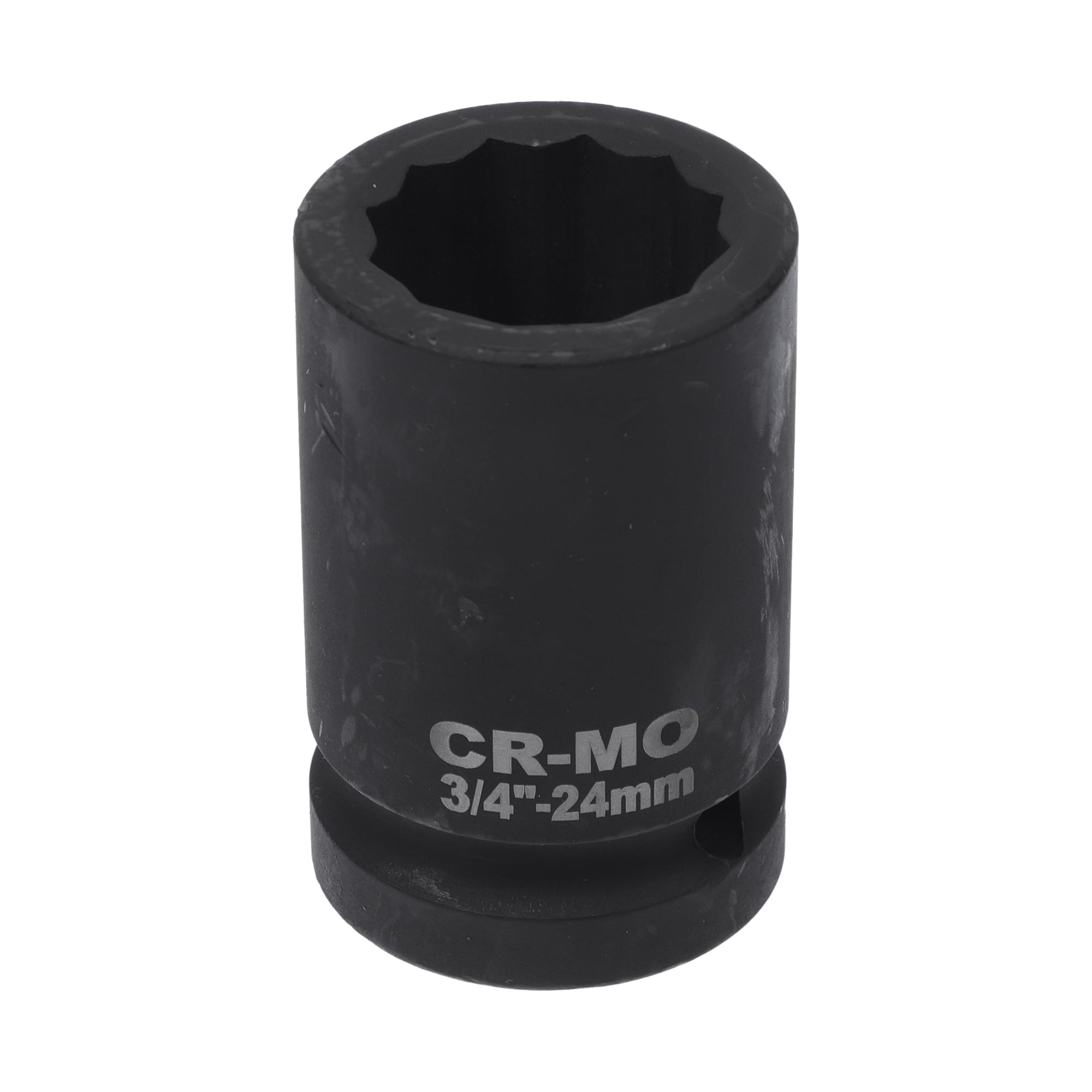 Unique Bargains 1 Pcs Impact Socket Tool 58mm Black High Carbon Steel 12 Point 24mm