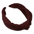 thumbnail image 1 of Unique Bargains 1 Pcs Knotted Headbands Women Hairband Hair Hoop for All Hair Hair Accessories Dark Red, 1 of 7