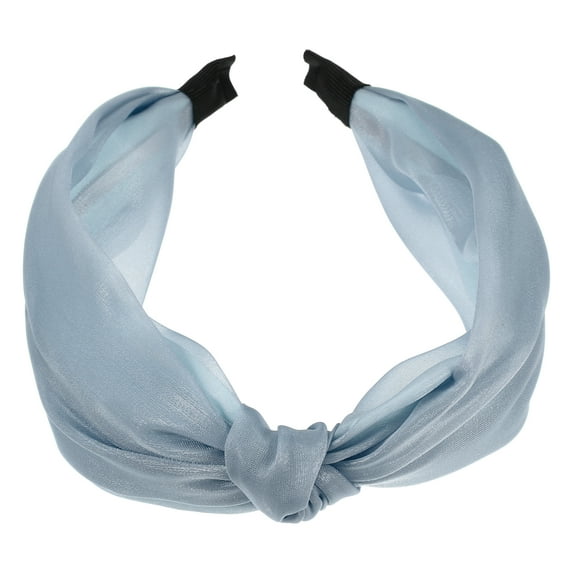 Unique Bargains 1 Pcs Knotted Silk Headband Fashion Hairband for Woman Non Slip Blue