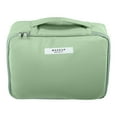 thumbnail image 1 of Unique Bargains 1 Pcs Makeup Bag Cosmetic Travel Bag Case Large Makeup Bag Make Up Brush Organizer Bag for Women Green, 1 of 6