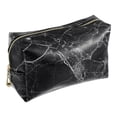 thumbnail image 1 of Unique Bargains 1 Pcs Makeup Bag Cosmetic Travel Bag Waterproof PU Leather Case Makeup Bag for Lady S Size Black, 1 of 6