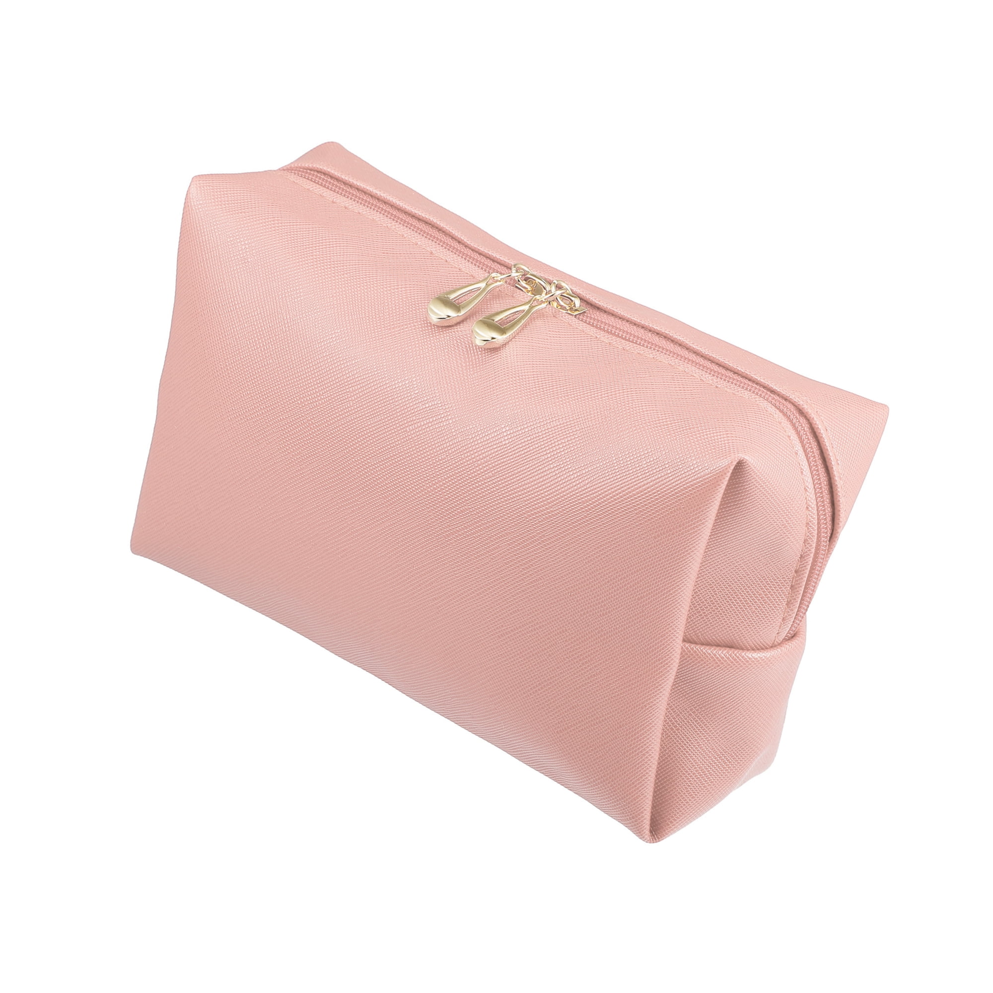 Unique Bargains Floral Makeup Bag Zipper Flower Cosmetic Pouch Pink