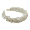 thumbnail image 1 of Unique Bargains 1 Pcs Mesh Rhinestone Chain Headband Faux Crystal Headbands Hair Accessories Beige 1.1 Inch Wide, 1 of 2