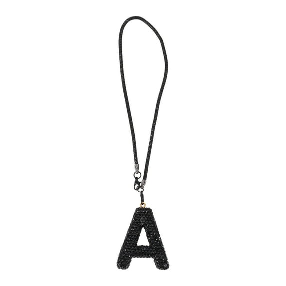 Unique Bargains 1 Pcs Metal/Rhinestones with Diamonds Car Rear View Mirror Pendant Accessories Car Hanging Ornament Black A