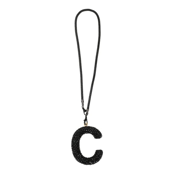 Unique Bargains 1 Pcs Metal/Rhinestones with Diamonds Car Rear View Mirror Pendant Accessories Car Hanging Ornament Black C