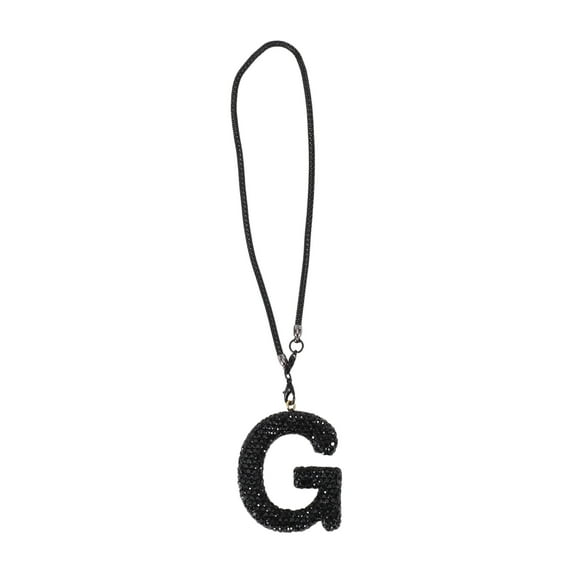 Unique Bargains 1 Pcs Metal/Rhinestones with Diamonds Car Rear View Mirror Pendant Accessories Car Hanging Ornament Black G