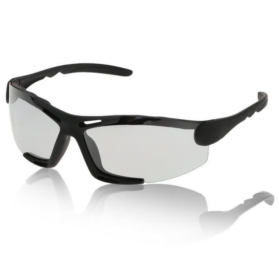 Unique Bargains 1 Pcs Motorcycle Riding Goggles Anti-glare Tri-acetel Cellulose PC UV400 Cycling Sunglasses Light Gray Lens Black Frame