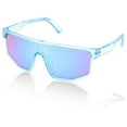 thumbnail image 1 of Unique Bargains 1 Pcs Motorcycle Riding Goggles PC Cycling Sunglasses Blue Lens Blue Frame, 1 of 6