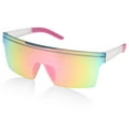 thumbnail image 1 of Unique Bargains 1 Pcs Motorcycle Riding Goggles PC Cycling Sunglasses Purple Lens Transparent Frame, 1 of 6