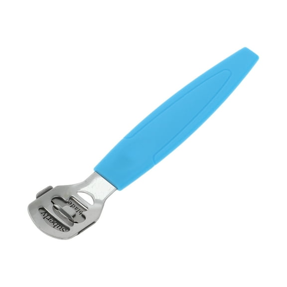 Unique Bargains 1 Pcs Multifunctional Short Handle Foot Scrubber 5.71"x1.18"x0.20" Blue