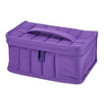 thumbnail image 1 of Unique Bargains 1 Pcs Nail Polish Bag Nail Polish Carrying Case Holds 17 Bottles Nail Art Set Organizer Purple, 1 of 7