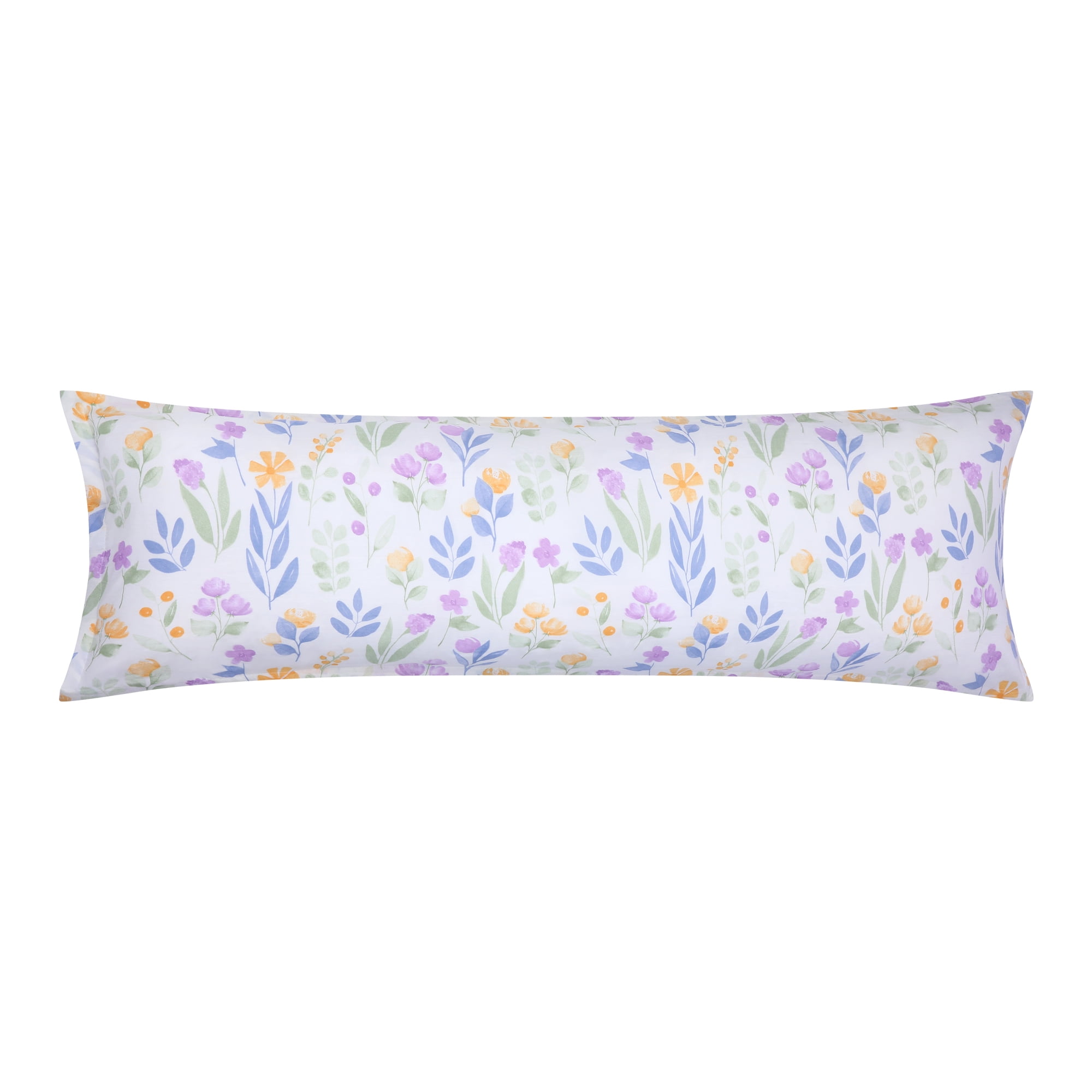 Unique Bargains 1 Pcs Pillowcase Breathable Soft Floral Pillow Cases Purple 20"x60"