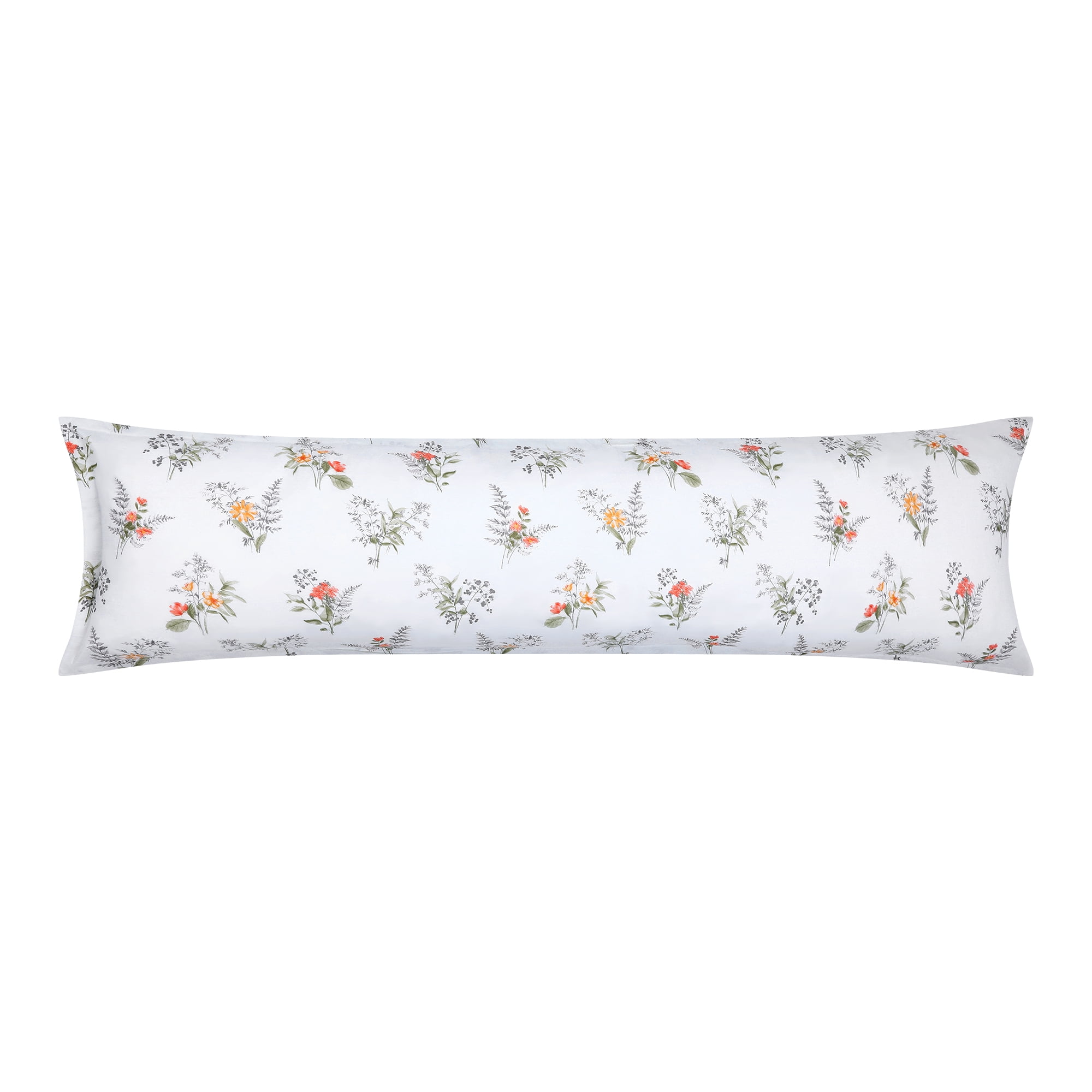 Unique Bargains 1 Pcs Pillowcase Breathable Soft Floral Pillow Cases White 20"x72"