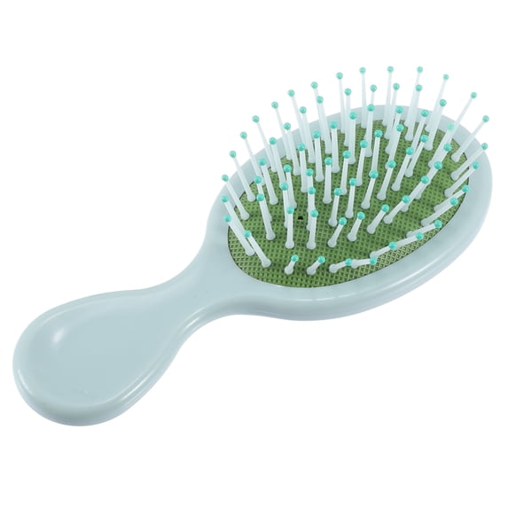 Unique Bargains 1 Pcs Pocket Detangle Brush Barber Brush Tool for Men and Women Styling Comb for Curly Hair Lake Green