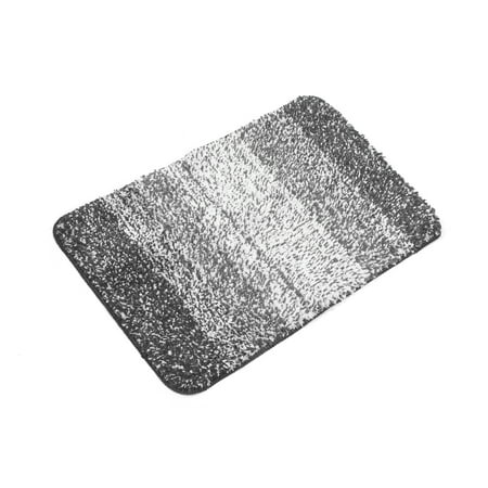 Unique Bargains 1 Pcs Polyester Bathroom Mat Non Slip Soft Bath Mats Rugs Gradient Gray
