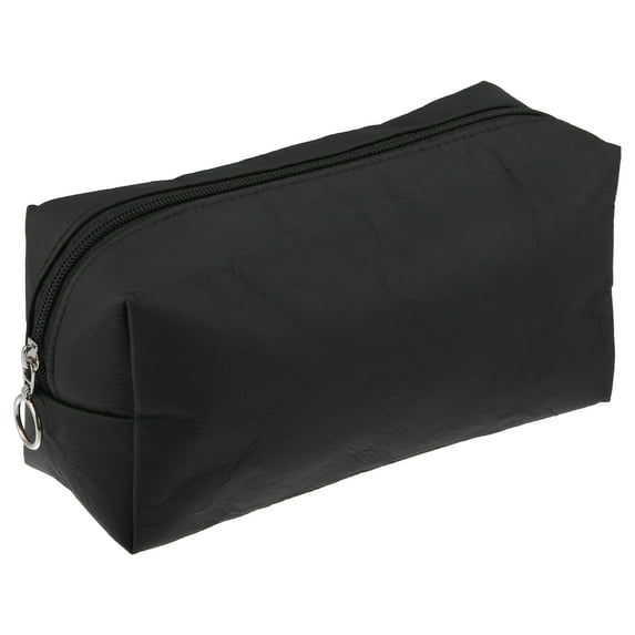 Unique Bargains 1 Pcs Portable Makeup Bag Toiletry Bag Cosmetic Organizer for Travel Storage Bag Polyethylene Black