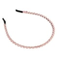 thumbnail image 1 of Unique Bargains 1 Pcs Hairband for Women Rhinestone Hair Hoop Headband Pink 0.24 Inch Wide, 1 of 7