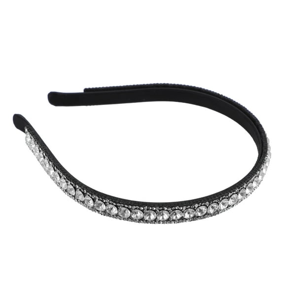 Unique Bargains 1 Pcs Rhinestone Headband Faux Crystal Headbands Hair Accessories for Women White 0.47 Inch Wide