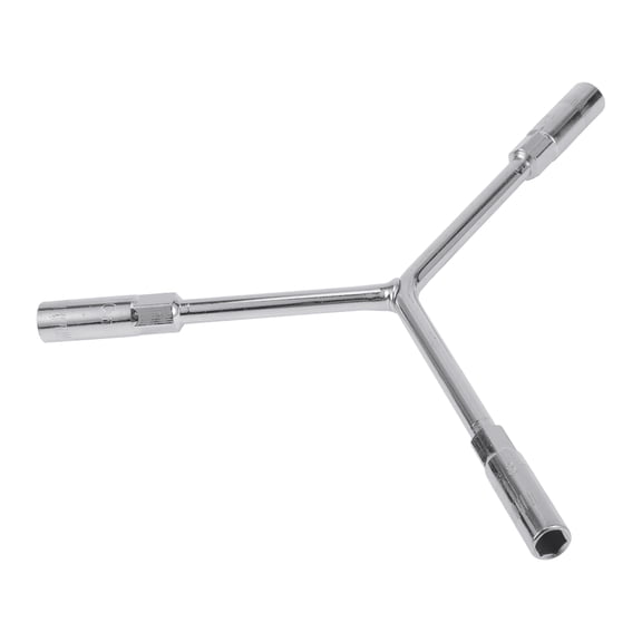 Unique Bargains 1 Pcs Socket Wrench Spanner Socket Remover 12.2cm Carbon Steel Hexagon 8mm 9mm 10mm for Car Motorcycle Dirtbike Y Shaped 3 Way Wrench Sleeve