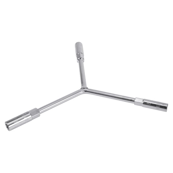 Unique Bargains 1 Pcs Socket Wrench Spanner Socket Remover 12cm Carbon Steel Hexagon 8mm 9mm 10mm for Car Motorcycle Dirtbike Y Shaped 3 Way Wrench Sleeve