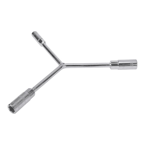 Unique Bargains 1 Pcs Socket Wrench Spanner Socket Remover 12cm Carbon Steel Hexagon 9mm 11mm 13mm for Car Motorcycle Dirtbike Y Shaped 3 Way Wrench Sleeve