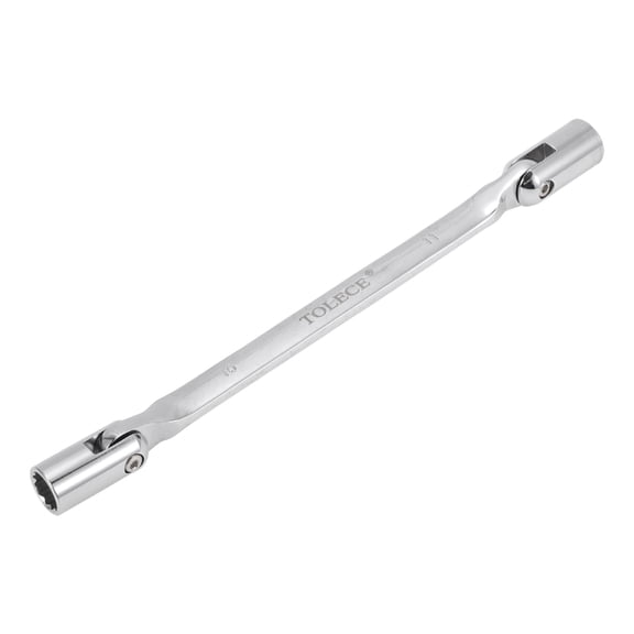 Unique Bargains 1 Pcs Socket Wrench Spanner Socket Remover Chrome Vanadium Steel 12 Point 10mm,11mm for Car Motorcycle Dirtbike Rotary Combination Wrench Double Ended