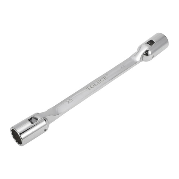 Unique Bargains 1 Pcs Socket Wrench Spanner Socket Remover Chrome Vanadium Steel 12 Point 20mm,22mm for Car Motorcycle Dirtbike Rotary Combination Wrench Double Ended