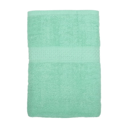 Unique Bargains 1 Pcs Soft Absorbent Cotton Bath Towel Classic Design 27.56"x55.12" Olive Green