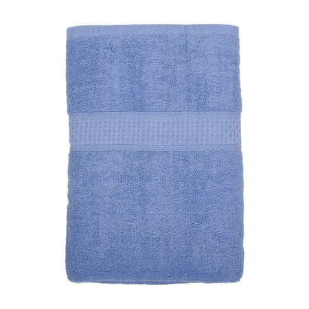 Unique Bargains 1 Pcs Soft Absorbent Cotton Bath Towel Classic Design 27.56"x55.12" Purple