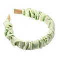 thumbnail image 1 of Unique Bargains 1 Pcs Solid Color Pleated Headband Women Hairband Hair Hoop for All Hair Light Green, 1 of 7