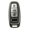 thumbnail image 1 of Unique Bargains 1 Pcs TPU 3 Button Keyless Entry Remote Cover Key Fob Cover Fit for Audi A6 Black Silver Tone, 1 of 6