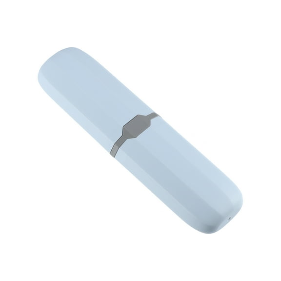 Unique Bargains 1 Pcs Toothbrush Travel Case Traveling Plastic Portable Toothbrush Holders Cases 7.87"x2.17" Gray Blue
