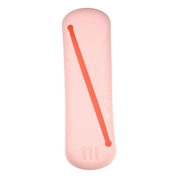 Unique Bargains 1 Pcs Travel Makeup Bag Makeup Brush Holder Portable Makeup Organizer Bag Waterproof Silicone Pink