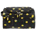 thumbnail image 1 of Unique Bargains 1 Pcs Travel Makeup Bag Travel Toiletry Organizer Makeup Brush Holder Oxford Cloth Black Yellow, 1 of 6