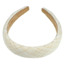 Unique Bargains 1 Pcs Tweed Padded Headband Fashion Hairband for Woman Non Slip Beige