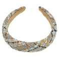 thumbnail image 1 of Unique Bargains 1 Pcs Tweed Padded Headband Fashion Hairband for Woman Non Slip Knitted White, 1 of 7