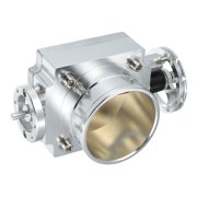 Unique Bargains 1 Pcs Universal 80mm/3.15" Silver Tone Aluminum Alloy Car Throttle Body Assembly