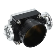 Unique Bargains 1 Pcs Universal 90mm/3.54" Silver Tone Black Aluminum Alloy Car Throttle Body Assembly