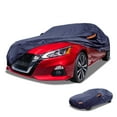 thumbnail image 1 of Unique Bargains 1 Pcs Universal Car Cover Waterproof All Weather Automotive Outdoor Anti-UV Sun Rain Protection 190T-PU Navy Blue Fit for Sedan Length 199" to 208", 1 of 6